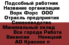 Подсобный работник › Название организации ­ Ворк Форс, ООО › Отрасль предприятия ­ Семеноводство › Минимальный оклад ­ 30 000 - Все города Работа » Вакансии   . Ненецкий АО,Красное п.